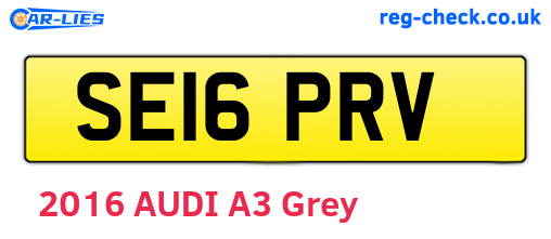 SE16PRV are the vehicle registration plates.