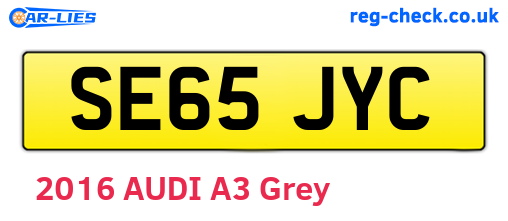 SE65JYC are the vehicle registration plates.