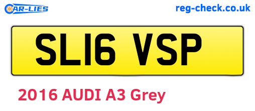 SL16VSP are the vehicle registration plates.