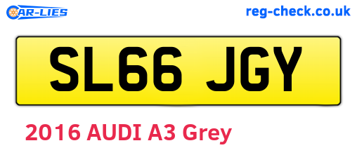 SL66JGY are the vehicle registration plates.