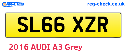 SL66XZR are the vehicle registration plates.