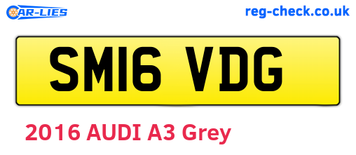 SM16VDG are the vehicle registration plates.