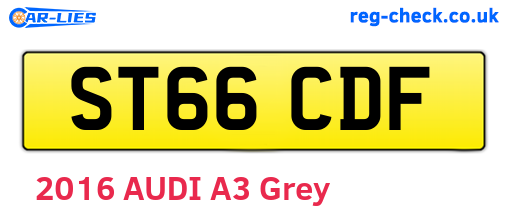 ST66CDF are the vehicle registration plates.