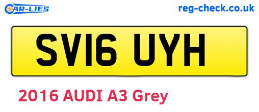 SV16UYH are the vehicle registration plates.