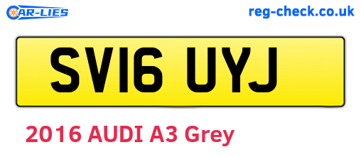 SV16UYJ are the vehicle registration plates.
