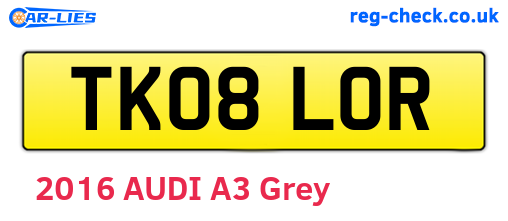TK08LOR are the vehicle registration plates.