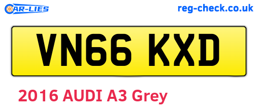 VN66KXD are the vehicle registration plates.