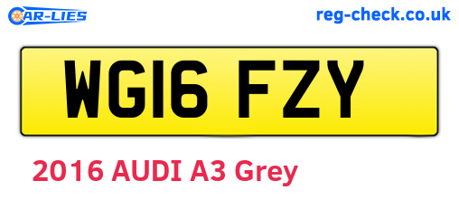 WG16FZY are the vehicle registration plates.