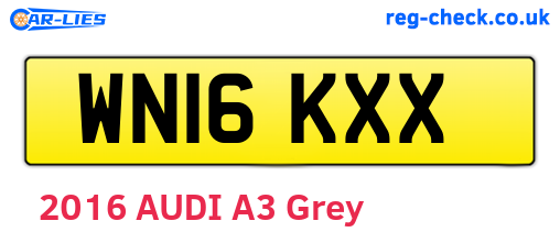 WN16KXX are the vehicle registration plates.