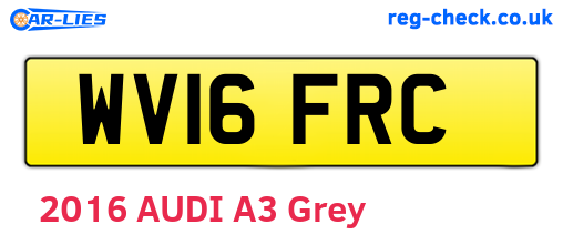 WV16FRC are the vehicle registration plates.