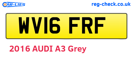 WV16FRF are the vehicle registration plates.