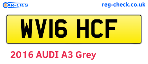 WV16HCF are the vehicle registration plates.
