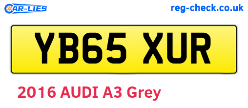 YB65XUR are the vehicle registration plates.
