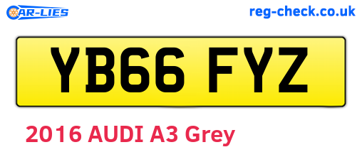 YB66FYZ are the vehicle registration plates.