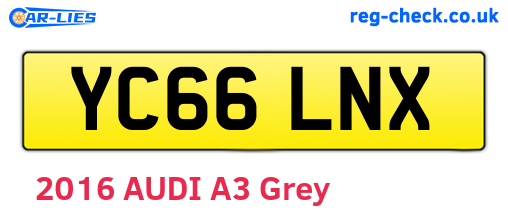 YC66LNX are the vehicle registration plates.