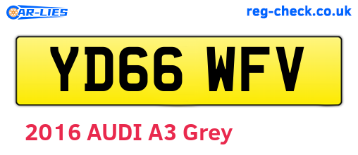 YD66WFV are the vehicle registration plates.