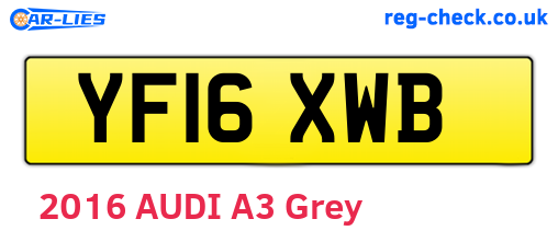 YF16XWB are the vehicle registration plates.