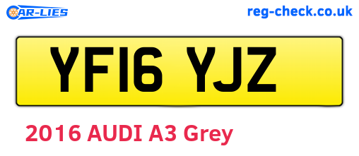 YF16YJZ are the vehicle registration plates.