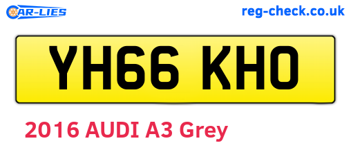 YH66KHO are the vehicle registration plates.