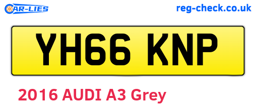 YH66KNP are the vehicle registration plates.