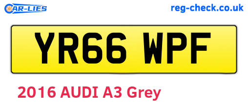 YR66WPF are the vehicle registration plates.