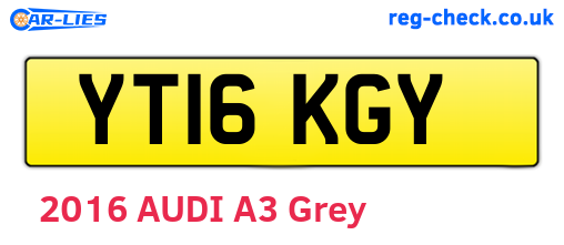 YT16KGY are the vehicle registration plates.