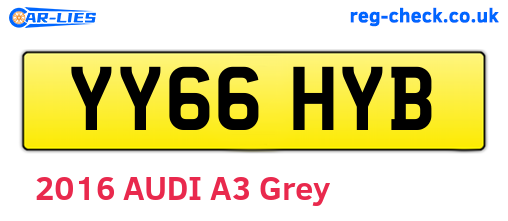 YY66HYB are the vehicle registration plates.