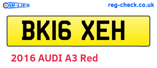 BK16XEH are the vehicle registration plates.