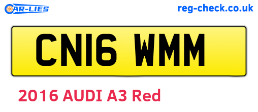 CN16WMM are the vehicle registration plates.