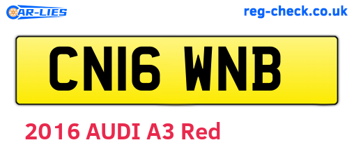 CN16WNB are the vehicle registration plates.