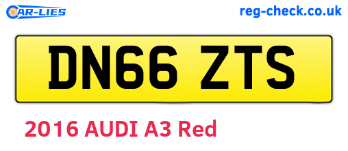 DN66ZTS are the vehicle registration plates.
