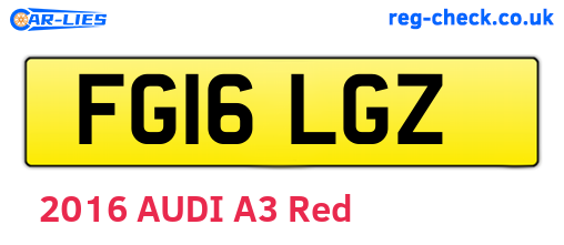 FG16LGZ are the vehicle registration plates.