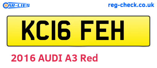 KC16FEH are the vehicle registration plates.