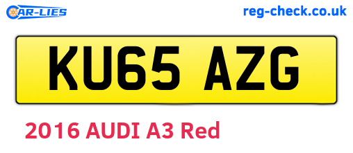 KU65AZG are the vehicle registration plates.