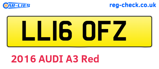 LL16OFZ are the vehicle registration plates.