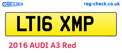 LT16XMP are the vehicle registration plates.