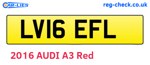 LV16EFL are the vehicle registration plates.