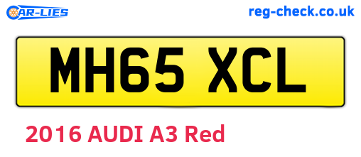 MH65XCL are the vehicle registration plates.