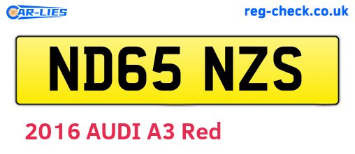 ND65NZS are the vehicle registration plates.