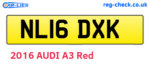 NL16DXK are the vehicle registration plates.