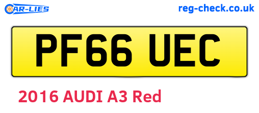 PF66UEC are the vehicle registration plates.