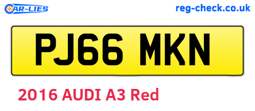 PJ66MKN are the vehicle registration plates.