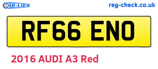 RF66ENO are the vehicle registration plates.