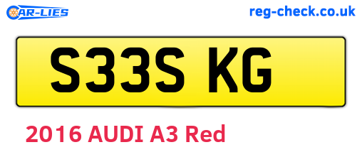 S33SKG are the vehicle registration plates.