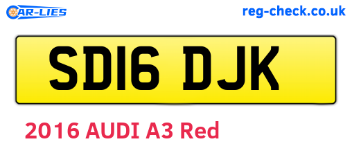 SD16DJK are the vehicle registration plates.