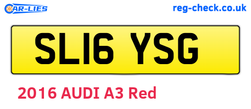 SL16YSG are the vehicle registration plates.