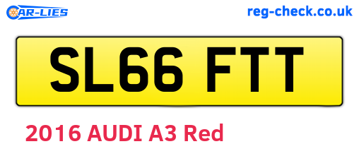SL66FTT are the vehicle registration plates.