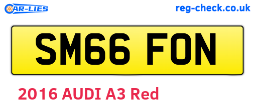SM66FON are the vehicle registration plates.