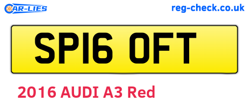 SP16OFT are the vehicle registration plates.