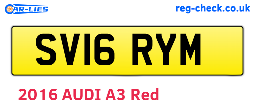 SV16RYM are the vehicle registration plates.
